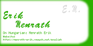 erik menrath business card